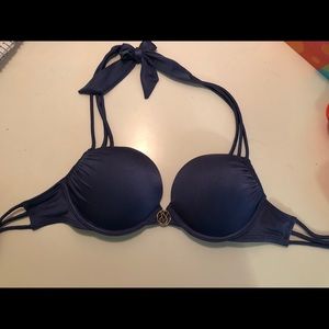 Victoria’s Secret bombshell navy blue bikini top